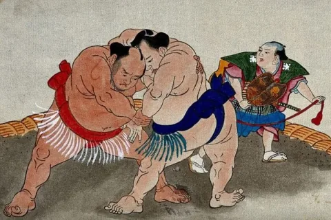 일본의 왕위가 초능력 레슬링 대결로 결정되었을 때