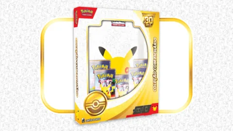 Box mit Sammelordner zur Feier von 30 Jahren Pokémon TCG im offiziellen Shop bei Mercado Livre aufgetaucht