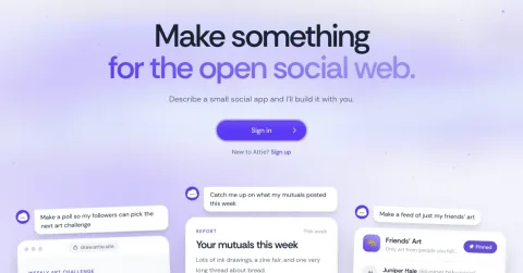 BlueskyのAIツールで、SNSで共有できるゲームやアプリが作成可能に