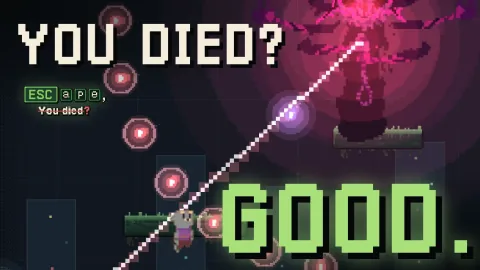 Game puzzle dengan ukuran file hanya 1.44 MB yang berpusat pada tombol 'ESC' berjudul 'ESC ape, You died?' rilis di platform Steam