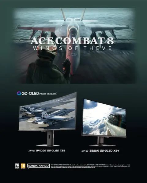 (PR) MSI incluye Ace Combat 8: Wings of Theve con monitores gaming QD-OLED