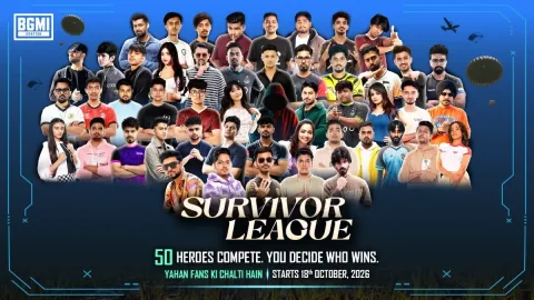 BGMI Survivor League Brings 50 Creators Together in 30-Day Competition Featuring ₹70 Lakh Prize Pool