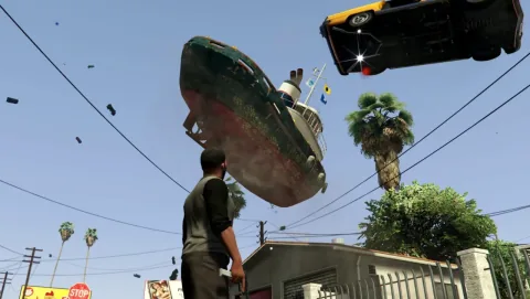 Ich kann jetzt Jumbo-Jets und Boote vom Himmel in GTA 5 beschwören, und ich werde es mitten auf belebten Kreuzungen tun, wenn ich will