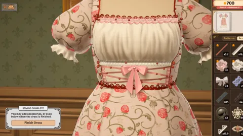 町の人々のドレスを型紙から作り上げていく「Dressmaker」（あかねのSteam Pick Up！）