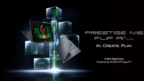 El MSI Prestige N16 Flip AI+ hace su gran debut, equipado con la plataforma NVIDIA RTX Spark, el portátil insignia que lidera la nueva era de la IA de agentes