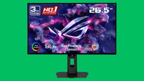 Asus 27인치 Republic of Gamers WOLED 게이밍 모니터, 384달러에 OLED로 업그레이드하세요
