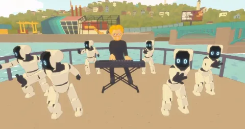"AI is a technofascist, anti-human and anti-art project", says creator of lefty tech satire Future? No Thanks!, before explaining why he used it anyway