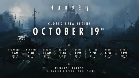الإعلان عن المقطع الدعائي للنسخة التجريبية المغلقة (Closed Beta) للعبة HUNGER من 19 إلى 26 أكتوبر