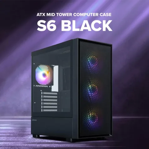 Zalman เปิดตัวเคสคอมพิวเตอร์ซีรีส์ S6 Black ATX Mid-Tower