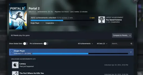 Valve führt Steam-Erfolgssets in der Beta ein und unterteilt die stetig wachsenden Trophäenmengen von Spielen in DLC- und Saison-Kategorien