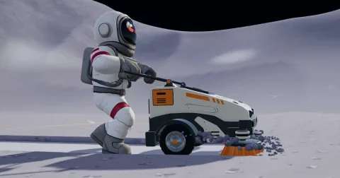 Clean a whole planet with a toothbrush in Moon Sweepers, the PowerWash genre's latest crime against perfectionists