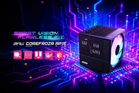 MSI bringt MPG COREFROZR AP15 CPU-Kühler mit integriertem Display auf den Markt
