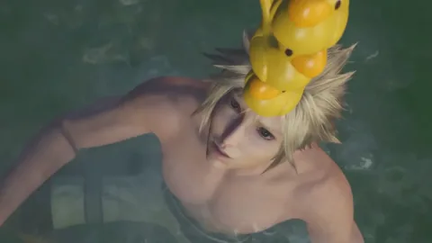 ฉากบ่อน้ำร้อนใน Final Fantasy 7 Revelation เผยสกินชุดว่ายน้ำใหม่สำหรับสมาชิกในปาร์ตี้