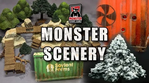 Monster Fight Club Unpainted Scenery Terrain Review