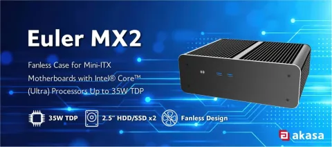 (PR) شركة Akasa تعلن عن هيكل Mini-ITX بدون مراوح Euler MX2