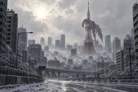What Happened Before Automata's War — AI interpretive illustration informed by scene and character references; not an official game screenshot.
