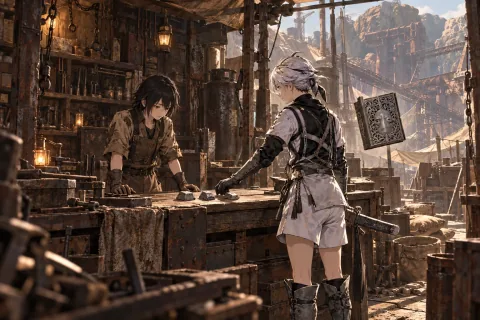 น้องชายอีกคนที่รอครอบครัวใน Junk Heap — ภาพตีความที่สร้างด้วย AI โดยอ้างอิงข้อมูลฉากและตัวละคร ไม่ใช่ภาพหน้าจอทางการของเกม