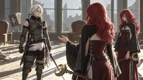 Almas para cuerpos, cuerpos preparados para almas — Ilustración interpretativa creada con IA a partir de referencias de la escena y los personajes; no es una captura oficial del juego.