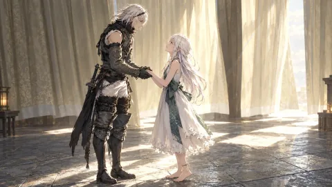 El nombre que queda después de Weiss — Ilustración interpretativa creada con IA a partir de referencias de la escena y los personajes; no es una captura oficial del juego.