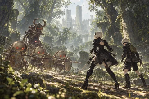 ทหารที่ตั้งแถวเพื่อราชา — ภาพตีความที่สร้างด้วย AI โดยอ้างอิงข้อมูลฉากและตัวละคร ไม่ใช่ภาพหน้าจอทางการของเกม