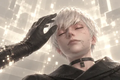 การดวลใน C และสิ่งที่ต้องทำหลังชนะ 9S — ภาพตีความที่สร้างด้วย AI โดยอ้างอิงข้อมูลฉากและตัวละคร ไม่ใช่ภาพหน้าจอทางการของเกม