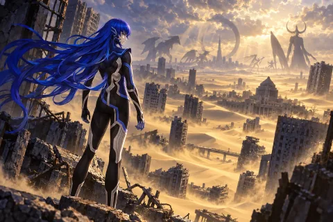 AI詮釋插圖 — 在沙塵之上建立的最初關係。參考公開的人物與背景資料進行重構,象徵性表現並非原作畫面或未經證實事件的再現。