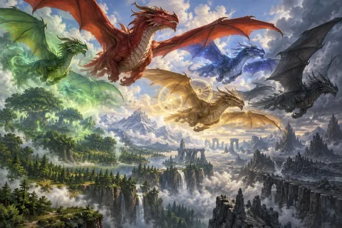 Bab 4 · Kehidupan dan Mimpi, Sihir dan Waktu — Ini adalah ilustrasi buatan AI yang direkonstruksi berdasarkan materi publik. Ini bukan gambar resmi.