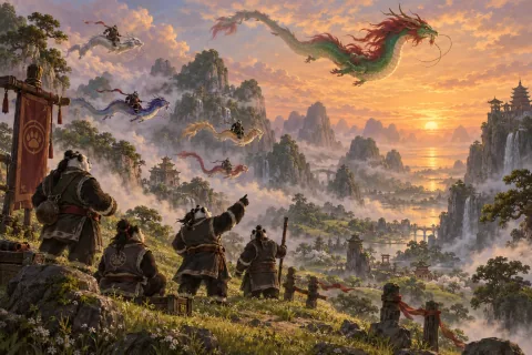 Chapter 7: The Sky Waiting for a Rider Who Does Not Return — This is an AI-generated illustration reconstructed based on public materials. It is not an official image.