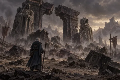 Chapter 5: Broken Stone, Remaining Paths — This is an AI-generated illustration reconstructed based on public materials. It is not an official image.