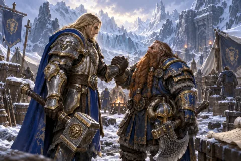 Chapter 1 · An Old Mentor Met in the North — This is an AI-generated illustration reconstructed based on public materials. It is not an official image.