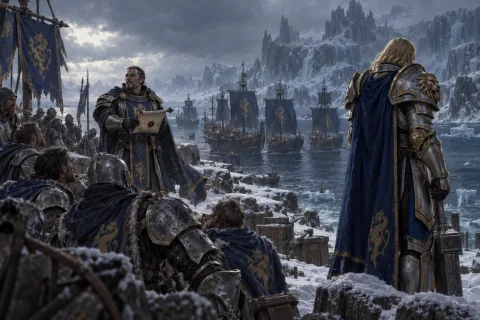 Chapter 2 · The King's Command Arrives on the Ice — This is an AI-generated illustration reconstructed based on public materials. It is not an official image.