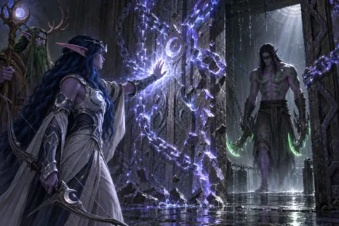 Chapter 6 · The Priestess Who Opens the Prison Door — This is an AI-generated illustration reconstructed based on public materials. It is not an official image.