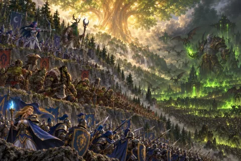 Chapter 12 · Three Defensive Lines Beneath the World Tree — This is an AI-generated illustration reconstructed based on public materials. It is not an official image.
