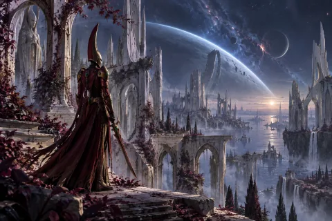 Chapter 3 · The Aeldari Left Behind by the Creators — This is an AI-generated illustration reconstructed based on public materials. It is not an official image.
