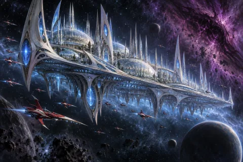 Chapter 4 · Cities That Departed Among the Stars — This is an AI-generated illustration reconstructed based on public materials. It is not an official image.