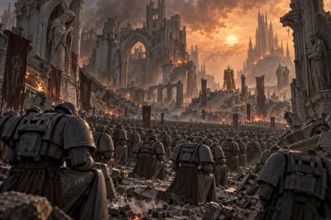Chapter 1 · The XVII Legion Waiting in the Ashes — This is an AI-generated illustration reconstructed based on public materials. It is not an official image.