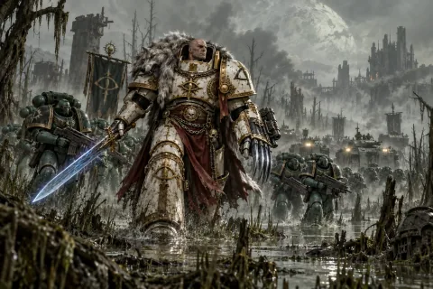 Chapter 3 · The Name of Davin Returns to the Warmaster — This is an AI-generated illustration reconstructed based on public materials. It is not an official image.
