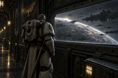 Chapter 1: An Older Oath Remaining for a Warrior Who Served Mortarion — This is an AI-generated illustration reconstructed based on public materials. It is not an official image.