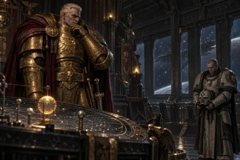 Chapter 5: An Unbelievable Fact Reaching Rogal Dorn — This is an AI-generated illustration reconstructed based on public materials. It is not an official image.