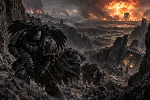 Chapter 8 · The Son Swallowed by Black Wings and Flames — This is an AI-generated illustration reconstructed based on public materials. It is not an official image.